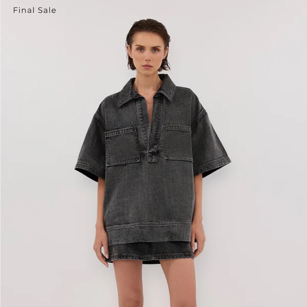DISSH Black Denim Blouse